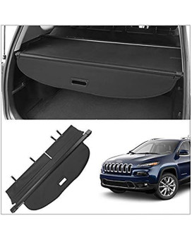 Autoxrun Cargo Cover Replacement for Jeep Cherokee 2014 2015 2016 2017 2018 Rear Trunk Security Shade Cover Luggage Shield