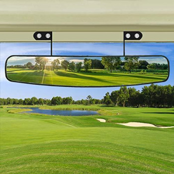 BETOOLL 16.5" Wide Rear View Convex Golf Cart Mirror for EZ Go, Club Car, Yamaha