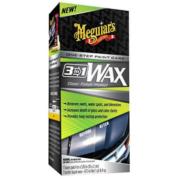 Meguiars 16 Ounce G191016 3-In-1 Wax Kit, 16 Oz, Beige, 16 Ounce Kit