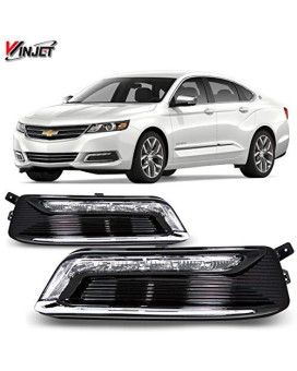 Winjet Compatible with [2014 2015 2016 2017 2018 2019 2020 Chevrolet Impala] Driving LED DRL Lights + Switch + Wiring Kit