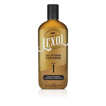 Lexol Leather Cleaner, Use on Car Leather, Furniture, Shoes, Bags, and Accessories, Trusted Leather Care Since 1933, 16.9 oz Bottle