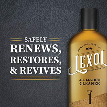 Lexol Leather Cleaner, Use on Car Leather, Furniture, Shoes, Bags, and Accessories, Trusted Leather Care Since 1933, 16.9 oz Bottle