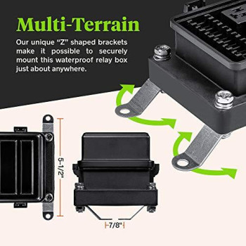 12V Auto Waterproof Fuse Relay Box Block [6 Bosch Style Relay Holder] [6 ATC/ATO Fuse Holder] Universal Relay Block Box for 12V Automotive Vehicles Cars Marine Boat Light Equipment