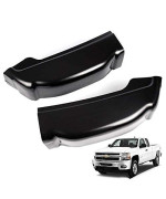 2Pcs Cab Corners Covers Replacement for Chevy Silverado Sierra 4 Door Extended Cab Trucks 1999-2007 Black