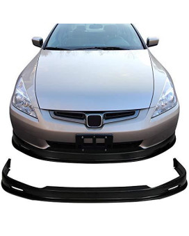 Freemotor802 Compatible With 2003-2005 Honda Accord Sedan Front Bumper Lip, Mug Style Unpainted Black Polyproplyene Spoiler Guard Splitter Valance Chin