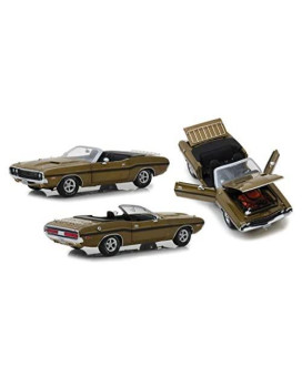 Greenlight 13527 1: 18 1970 Dodge Challenger R/T Convertible with Luggage Rack - Y6 Gold Poly