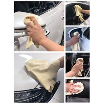 Sheepskin Elite Chamois Drying Cloth Car Drying Towel Real Leather Super Absorbent Fast Drying Natural Chamois Car Wash Cloth Accessory