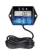 Runleader Small Engine Hour Meter, Digital Tachometer, Maintenance Reminder, Battery Replaceable, User Shutdown , Use For Ztr Lawn Mower Tractor Generator Marine Outboard Atv (Hm011F)