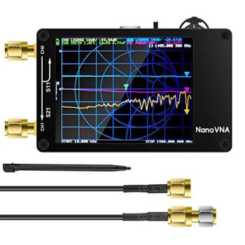 AURSINC NanoVNA Vector Network Analyzer 10KHz -1.5GHz V3.4 HF VHF UHF Antenna Analyzer Measuring S Parameters, Voltage Standing Wave Ratio, Phase, Delay, Smith Chart with 2.8 Touchscreen