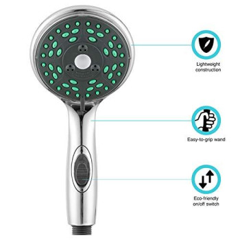 Dura Faucet Premium RV Handheld Shower Wand with Eco-Friendly On/Off Switch (Chrome Polished)