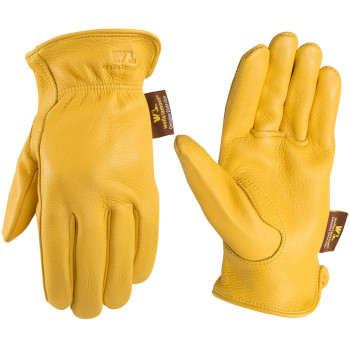 Wells Lamont Men's Deerskin Full Leather Light-Duty Driving Gloves | Large (962L)