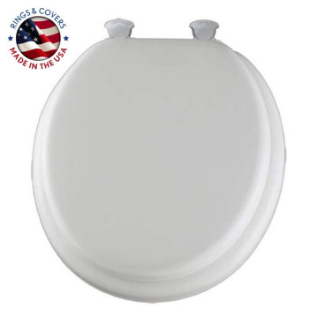 Mayfair 13EC 000 Soft Easily Removes Toilet Seat, 1 Pack Round, White