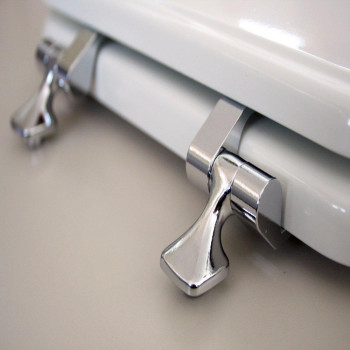 Mayfair 44CP-000 Featuring STA-TITE Seat Fastening System & Chrome Hinges, ROUND, White