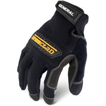 Ironclad General Utility Work Gloves GUG, All-Purpose, Performance Fit, Durable, Machine Washable, (1 Pair), Medium - GUG-03-M , Black