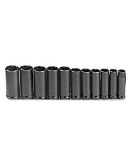 Impact Socket Set,1/2 In Dr,11 pc