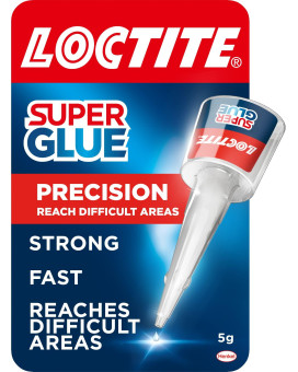 Loctite Precision, Strong All Purpose Adhesive For High-Quality, Accurate Repairs, Instant Super Glue For Various Materials, Easy To Use Clear Glue, 1 X 5 G