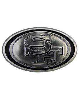 Team Promark Nfl San Francisco 49Ers Chrome Automobile Emblem, 4 X 3