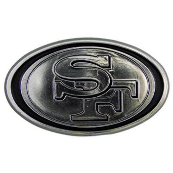 Team Promark Nfl San Francisco 49Ers Chrome Automobile Emblem, 4 X 3