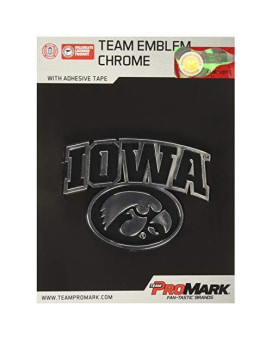 Team Promark Ncaa Iowa Hawkeyes Chrome Automobile Emblem, 4 X 3 (60345)