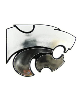 Team Promark Chu028 Ncaa Kansas State Wildcats Chrome Automobile Emblem, Gray