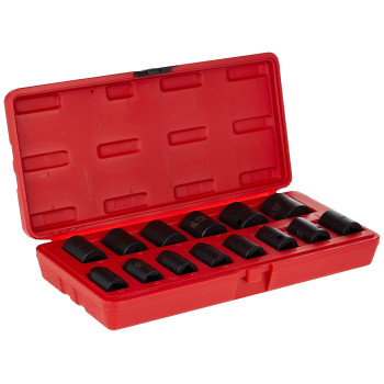 Sunex 2652 14 Piece 1/2-Inch Drive Standard Metric 6 Point Impact Socket Set