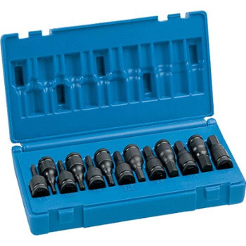 Grey Pneumatic (1298HC 3/8" Drive 13-Piece Combo Hex Driver SAE/Metric Socket Set