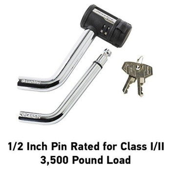 Master Lock 2866Dat 1/2 In. And 5/8 In. Swivel Head Receiver Lock For Class I-Iv, 1 Pack, Black