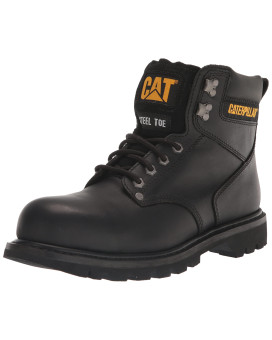 Cat Footwear Mens Second Shift Steel Toe Construction Boot, Black, 7 Wide