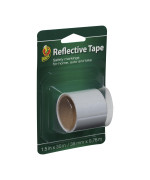 Duck Brand 896385 Self-Adhesive Reflective Tape, 1.5-Inch x 30-Inch Single Roll, White