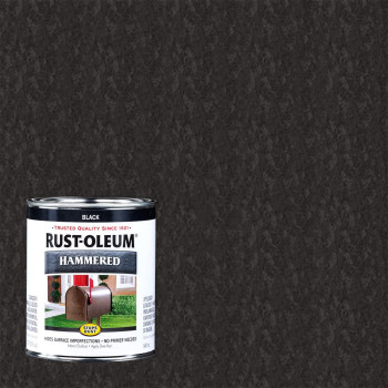 Rust-Oleum 7215502 Hammered Metal Finish, Black, 1-Quart (Packaging may vary)