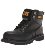 Cat Footwear Mens Second Shift Steel Toe Construction Boot, Black, 7