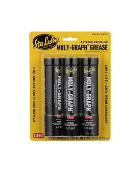 Crc Sl3144 Moly-Graph Extreme Pressure Multi-Purpose Lithium Grease, 3 Oz, Pack Of 3