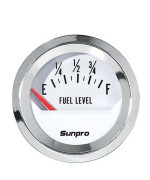 Sunpro Cp8209 Styleline Electrical Fuel Level Gauge - White Dial