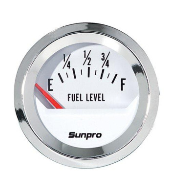 Sunpro Cp8209 Styleline Electrical Fuel Level Gauge - White Dial