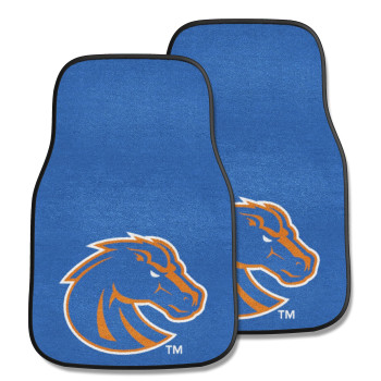 Fanmats 5192 Boise State Broncos Front 2-Piece Team Logo Carpet Car Mat Set Front Row Automotive Floor Mats Non-Slip Backing Team Colors