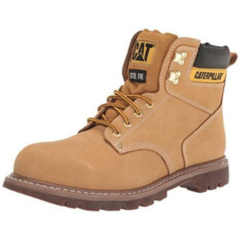 Cat Footwear Mens Second Shift Steel Toe Work Boot, Honey, 95