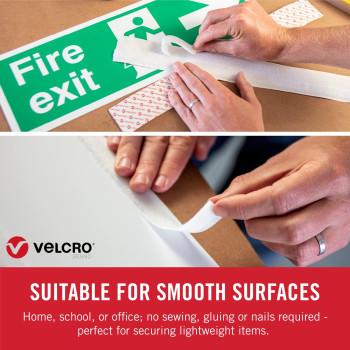 VELCRO Brand - 30 ft Sticky Back Hook and Loop Fasteners - Peel and Stick Permanent Adhesive Tape Keeps Classrooms, Home, and Offices Organized - Cut-to-Length Roll | 3/4 in Wide | Black, (91137)