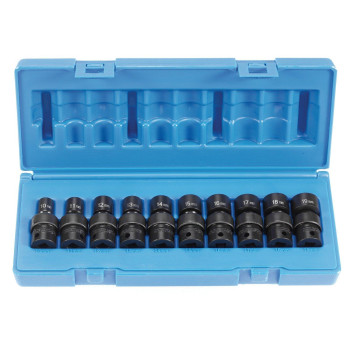 Grey Pneumatic (1210UM) 3/8" Drive 10-Piece Universal Metric Socket Set