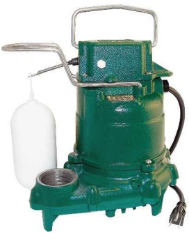 Zoeller M53 Mighty-mate Submersible Sump Pump, 1/3 Hp