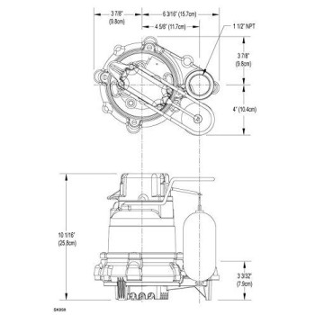 Zoeller M53 Mighty-mate Submersible Sump Pump, 1/3 Hp