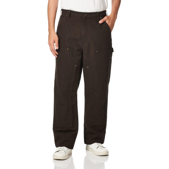 Carhartt Mens Loose Fit Washed Duck Double-Front Utility Work Pant, Brown, 34W X 32L