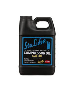 Sta-Lube Compressor Oil Sl22131-32 Fl Oz, Professional Formula Sae 30 Oil For Reciprocating & Rotary Compressors