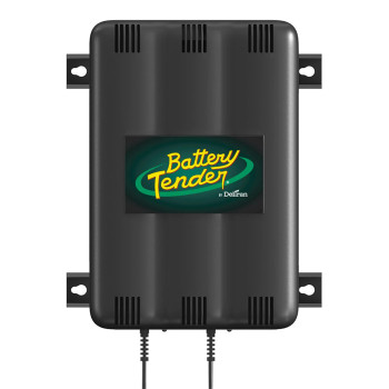 Battery Tender 2 Bank Battery Charger and Maintainer, 12 Volt 1.25 AMP for Motorcycles, ATVs, Lawn Mowers