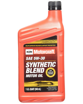 Ford Genuine Xo-5W30-Qsp Sae 5W-30 Premium Synthetic Blend Motor Oil - 1 Quart Bottle