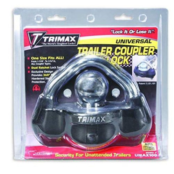 Trimax Umax100 Premium Universal Dual Purpose Coupler Lock , Black