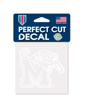 Ncaa Memphis Tigers 4X4 Perfect Cut White Decal One Size Team Color