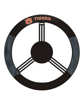 Fremont Die Ncaa Auburn Tigers Poly-Suede Steering Wheel Cover, Fits Most Standard Size Steering Wheels, Black/Team Colors