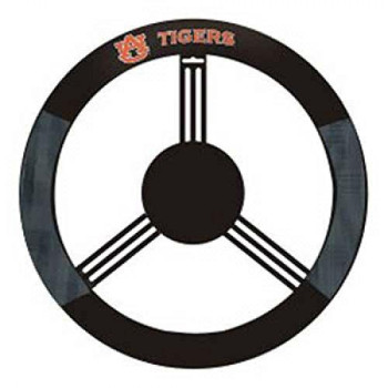 Fremont Die Ncaa Auburn Tigers Poly-Suede Steering Wheel Cover, Fits Most Standard Size Steering Wheels, Black/Team Colors