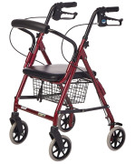 Lumex Walkabout Junior Rollator with Seat, Small & Narrow Walker for Short Pediatrics, Kids & Adults