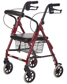 Lumex Walkabout Junior Rollator with Seat, Small & Narrow Walker for Short Pediatrics, Kids & Adults